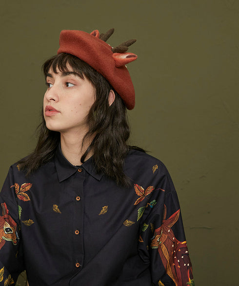 Deer Print Blouse